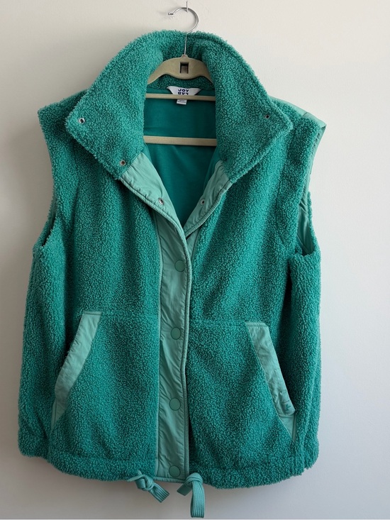 JoyLab Jackets & Blazers - JoyLab Teal Sherpa Vest with Snap Front